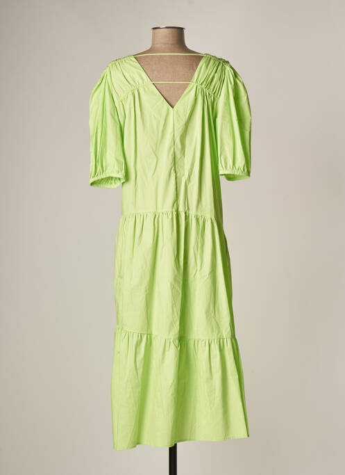 Robe mi-longue vert LARA pour femme