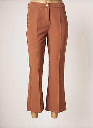Pantalon 7/8 stretch taille normale marron MOTEL femme