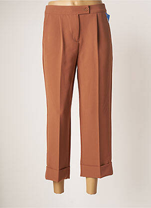 Pantalon 7/8 coupe chino taille normale marron MOTEL femme