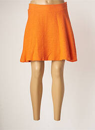 Jupe courte tissage tweed orange TENSIONE IN femme