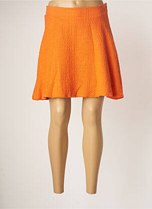 Jupe courte tissage tweed orange TENSIONE IN femme
