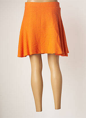 Jupe courte tissage tweed orange TENSIONE IN femme