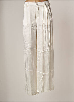 Pantalon large blanc LUMINA pour femme