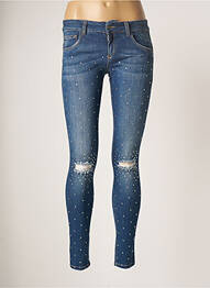 Jeans skinny effet usé délavé taille basse bleu MOTEL femme