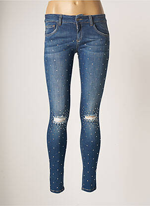 Jeans skinny effet usé délavé taille basse bleu MOTEL femme