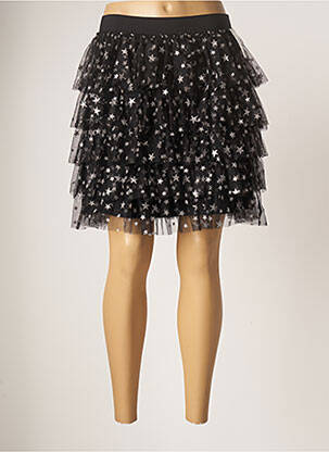 Jupe mi-longue doublure textile noir TENSIONE IN femme