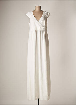 Robe longue blanc BELLY BUTTON pour femme