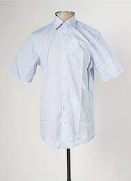Chemise manches courtes poches poitrine bleu SEIDEN STICKER homme
