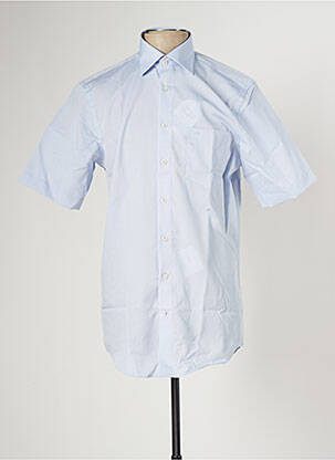 Chemise manches courtes poches poitrine bleu SEIDEN STICKER homme