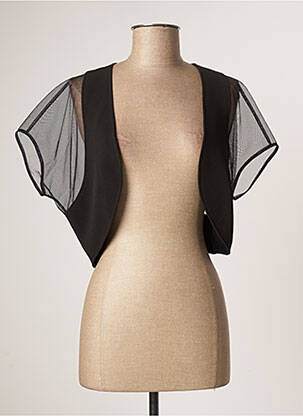 Boléro manches courtes noir PAUL BRIAL femme