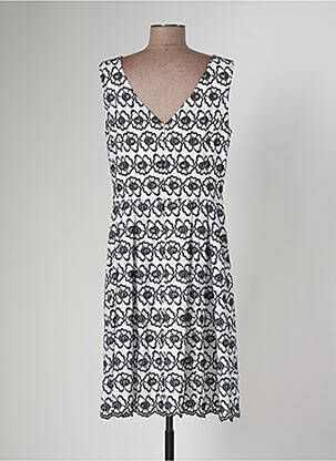 Robe mi-longue sans manche sans manche noir COMMA, femme