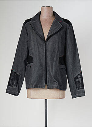Veste casual col tailleur gris CHRISTIAN MARRY femme