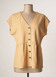Chemisier manches courtes manches courtes beige COMMA, femme