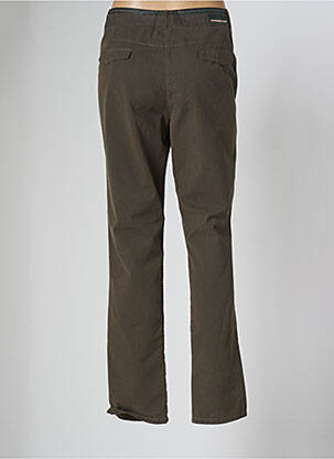 Pantalon chino fermeture zippée sous rabat boutonné taille normale vert JOCAVI femme