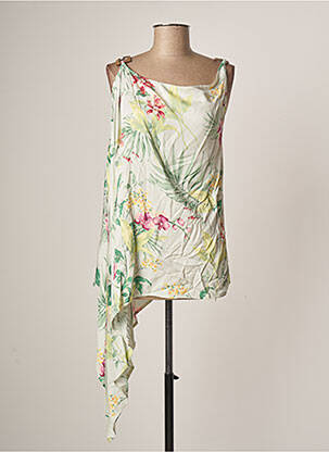 Top stretch sans manche vert TENDANCE UNIQUE femme