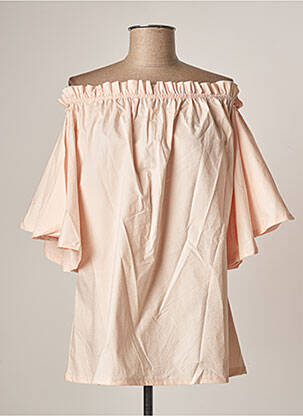 Top imprimé fantaisie manches courtes rose TENDANCE UNIQUE femme