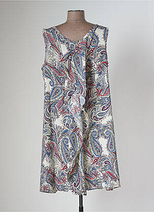 Robe mi-longue sans manche sans manche bleu TENDANCE UNIQUE femme