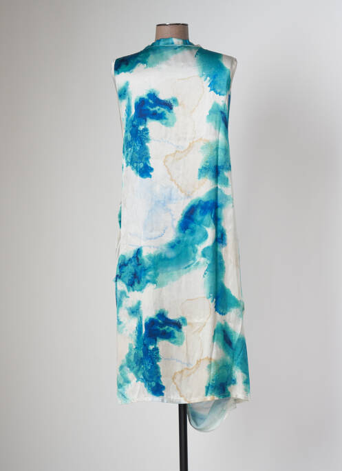 Robe mi-longue bleu TENDANCE UNIQUE pour femme