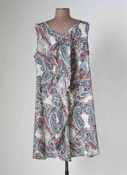 Robe mi-longue bleu TENDANCE UNIQUE pour femme