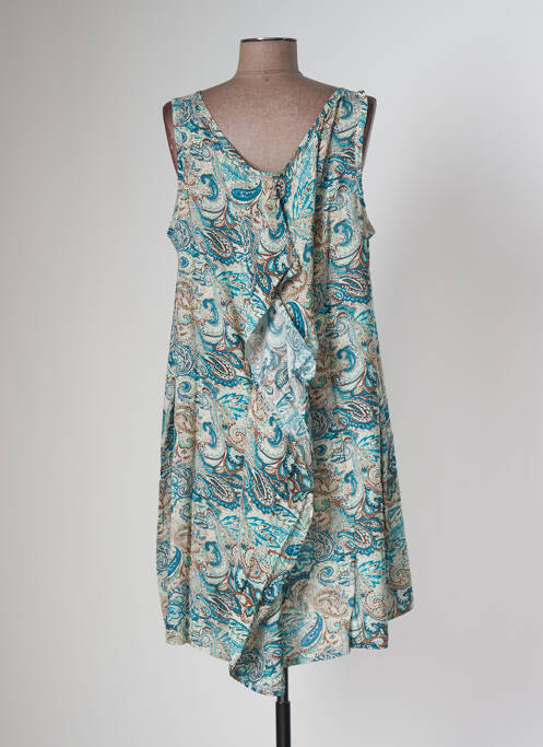 Robe mi-longue bleu TENDANCE UNIQUE pour femme