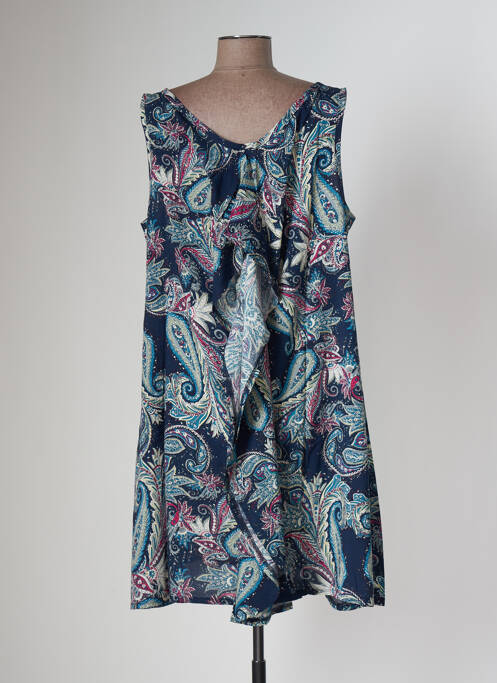 Robe mi-longue bleu TENDANCE UNIQUE pour femme