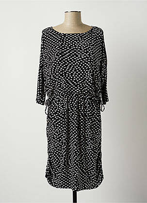 Robe mi-longue coupe fluide manches 3/4 noir COMMA, femme