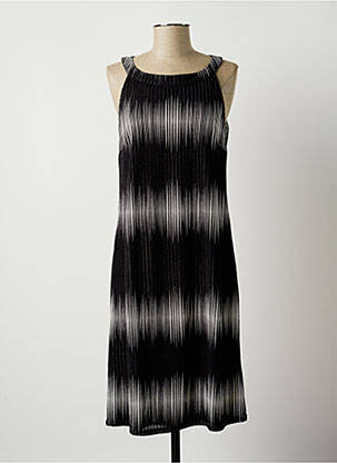 Robe mi-longue sans manche sans manche noir COMMA, femme