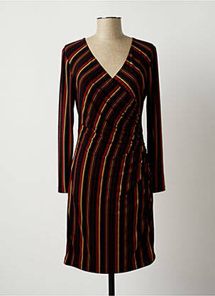 Robe mi-longue manches longues manches longues noir JOSEPH RIBKOFF femme