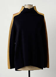 Pull finition bords-côtes manches longues bleu TOMMY HILFIGER femme