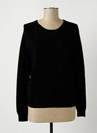 Pull finition bords-côtes manches longues noir ZAPA femme