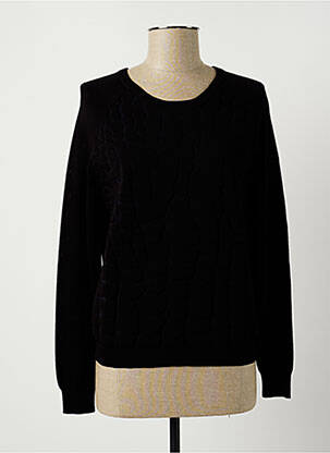 Pull finition bords-côtes manches longues noir ZAPA femme