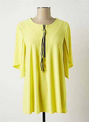 Top stretch manches courtes vert JOSEPH RIBKOFF femme