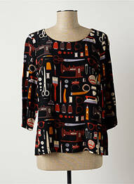 Blouse imprimé fantaisie manches 3/4 vert NICE THINGS femme