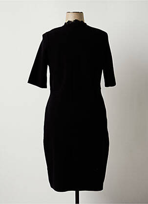 Robe pull coupe droite manches courtes noir BASLER femme
