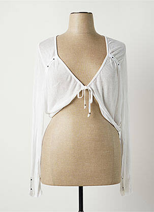 Boléro maille fine blanc FRED SABATIER femme