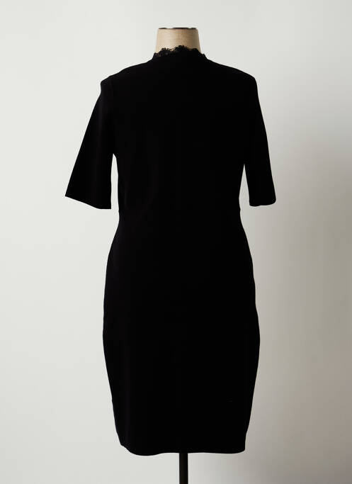 Robe pull col v manches courtes noir BASLER femme