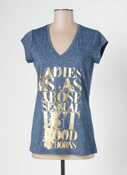 T-shirt bleu EVA KAYAN pour femme