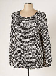 Blouse col rond manches longues noir LE COMTE femme
