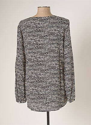 Blouse col rond manches longues noir LE COMTE femme