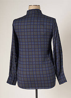 Blouse tissage popeline manches longues bleu DANIEL HECHTER femme