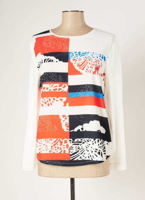 Top coupe fluide manches longues blanc BASLER femme