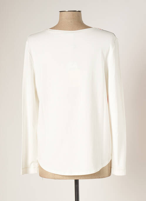 Top coupe fluide manches longues blanc BASLER femme
