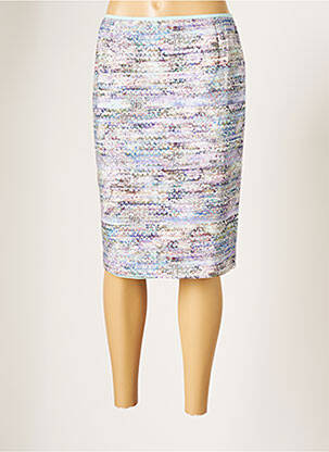Jupe mi-longue doublure textile violet BASLER femme