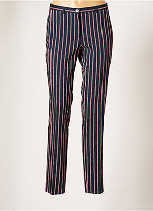 Pantalon droit stretch bleu SAINT HILAIRE femme