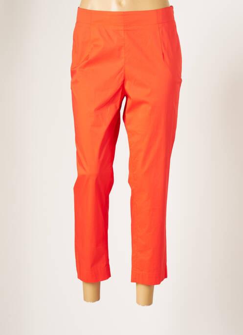 Pantalon 7/8 stretch taille normale orange DEVERNOIS femme
