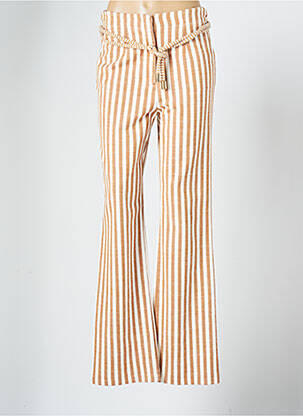 Pantalon droit taille normale taille normale marron CAROLINE BISS femme