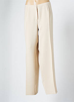 Pantalon droit stretch taille normale beige BASLER femme