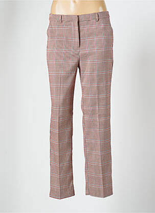 Pantalon droit stretch taille normale rouge NICE THINGS femme