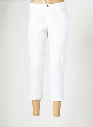 Pantalon 7/8 stretch taille normale blanc EVA KAYAN femme