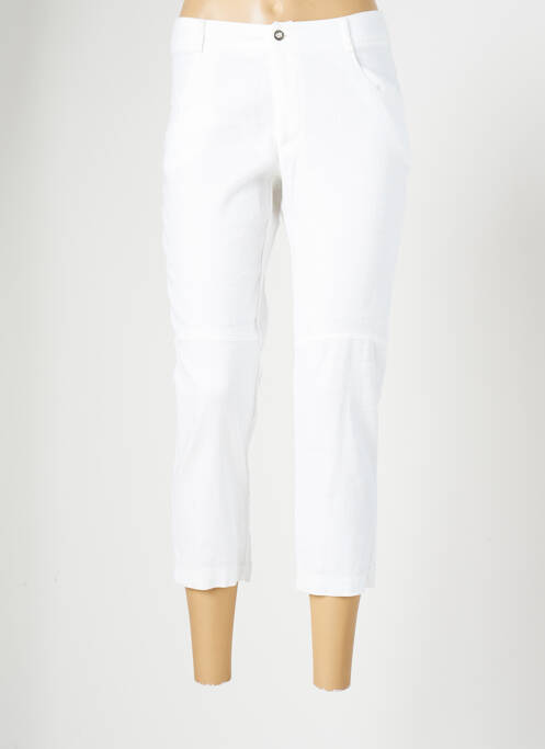 Pantalon 7/8 stretch taille normale blanc EVA KAYAN femme